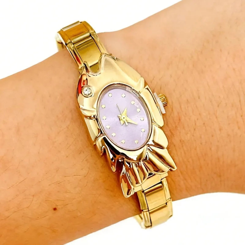 Fashion Niche Creative Design Women's Modular Watch Stainless Steel Band Unique Case Casual Party Dress Bracelet Wrist watch