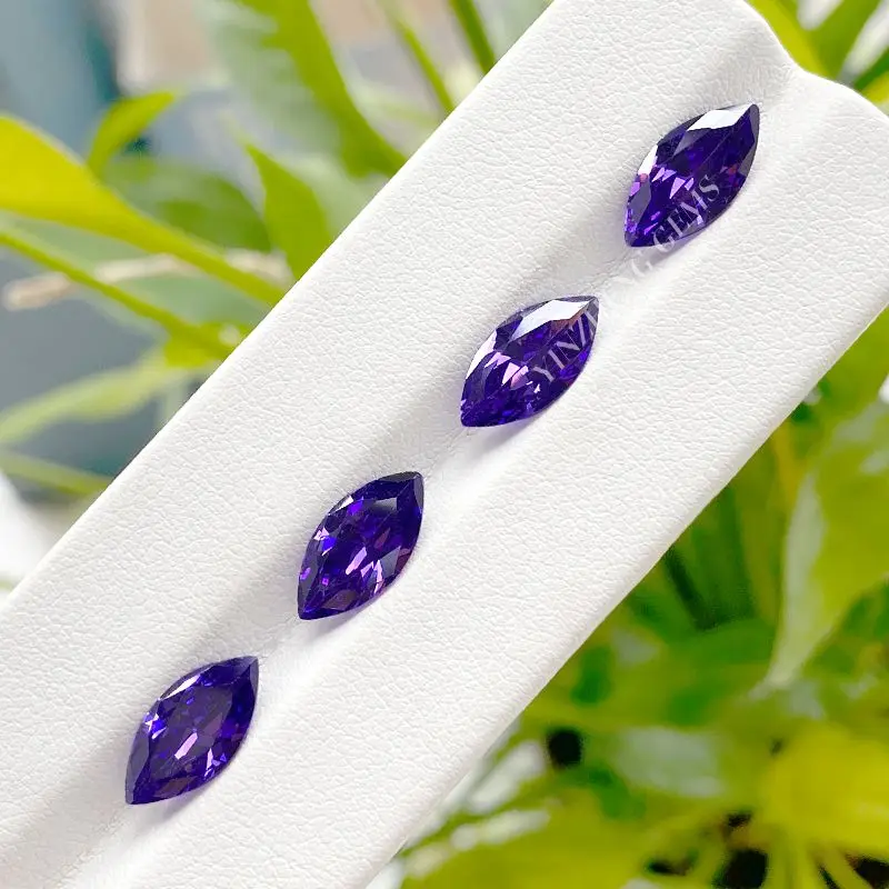 

YinZheng AAAAA класс Пурпур синий сапфир Маркиза резка кубический цирконий синтетический циркон камень изготовление ювелирных изделий