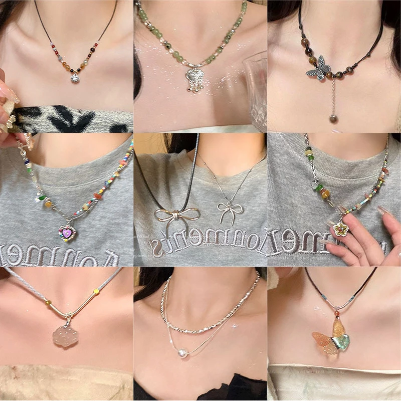 

1 random piece of jewelry in various designs: necklaces, earrings, bracelets – elegant for weddings, parties, and everyday wear