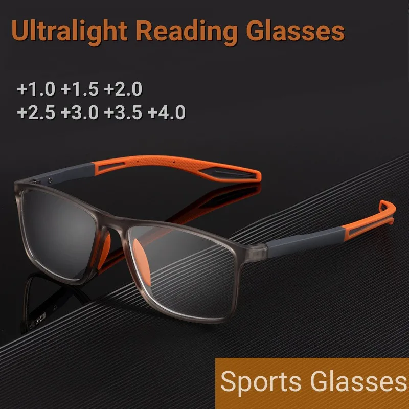 

Fashion Flexible TR90 Frame Glasses Anti-blue Light Presbyopia Glasses Men Outdoor Sports Eyeglasses Reading Eyewear Diopter