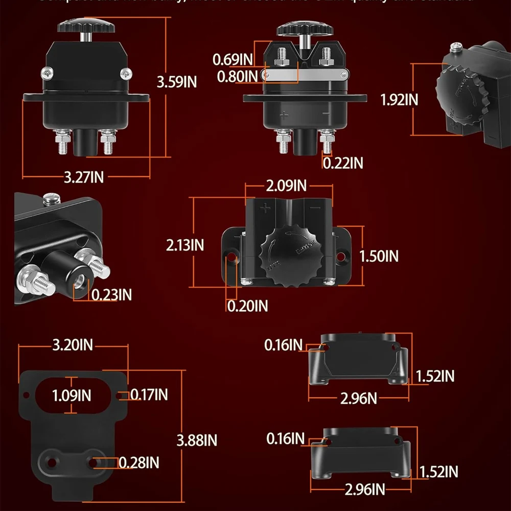 for Marine 12-48V DC Power Connector Kit - 027-0004-KIT Outboard Trolling Motor Plug Quick Connect for Battery Connections