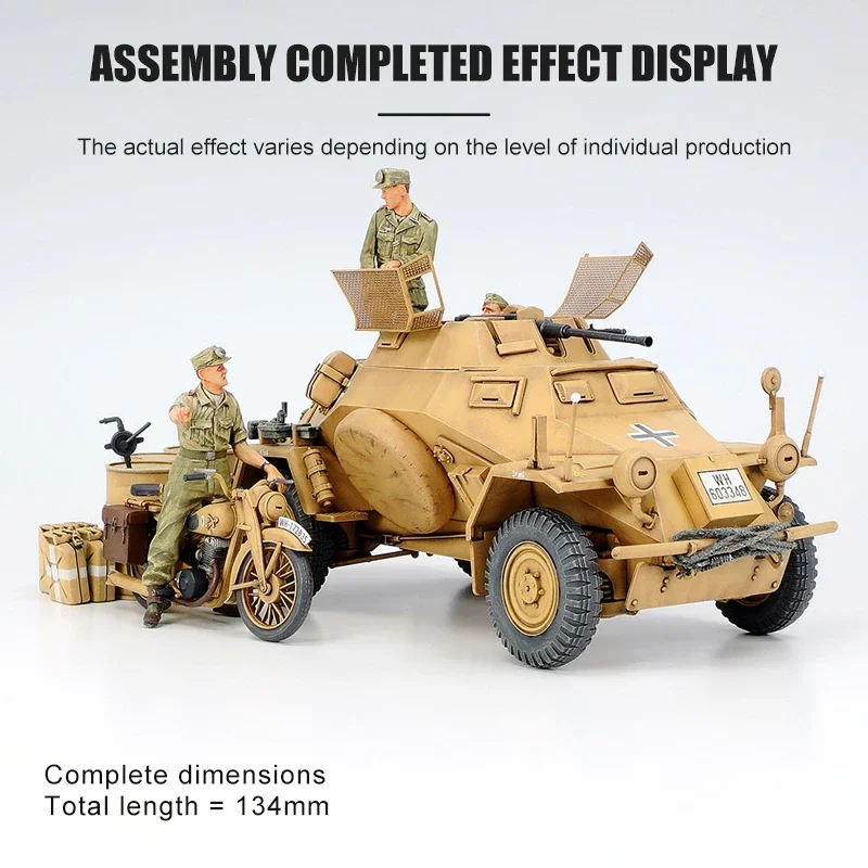 Tamiya ชุดโมเดลรถถังประกอบ35286 German SD รถหุ้มเกราะล้อ kfz.222 1/35