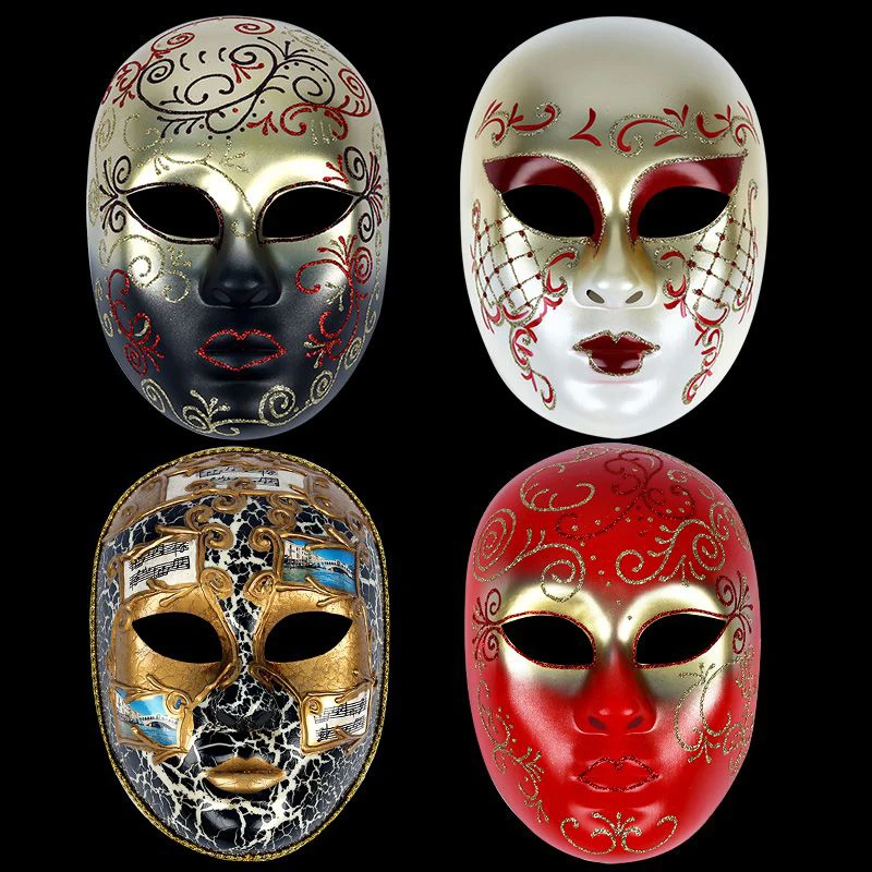 China Style Vintage Masquerade Masks Full Face Venice Fashion Nightclub Party Halloween Christmas Easter Festival Accessories