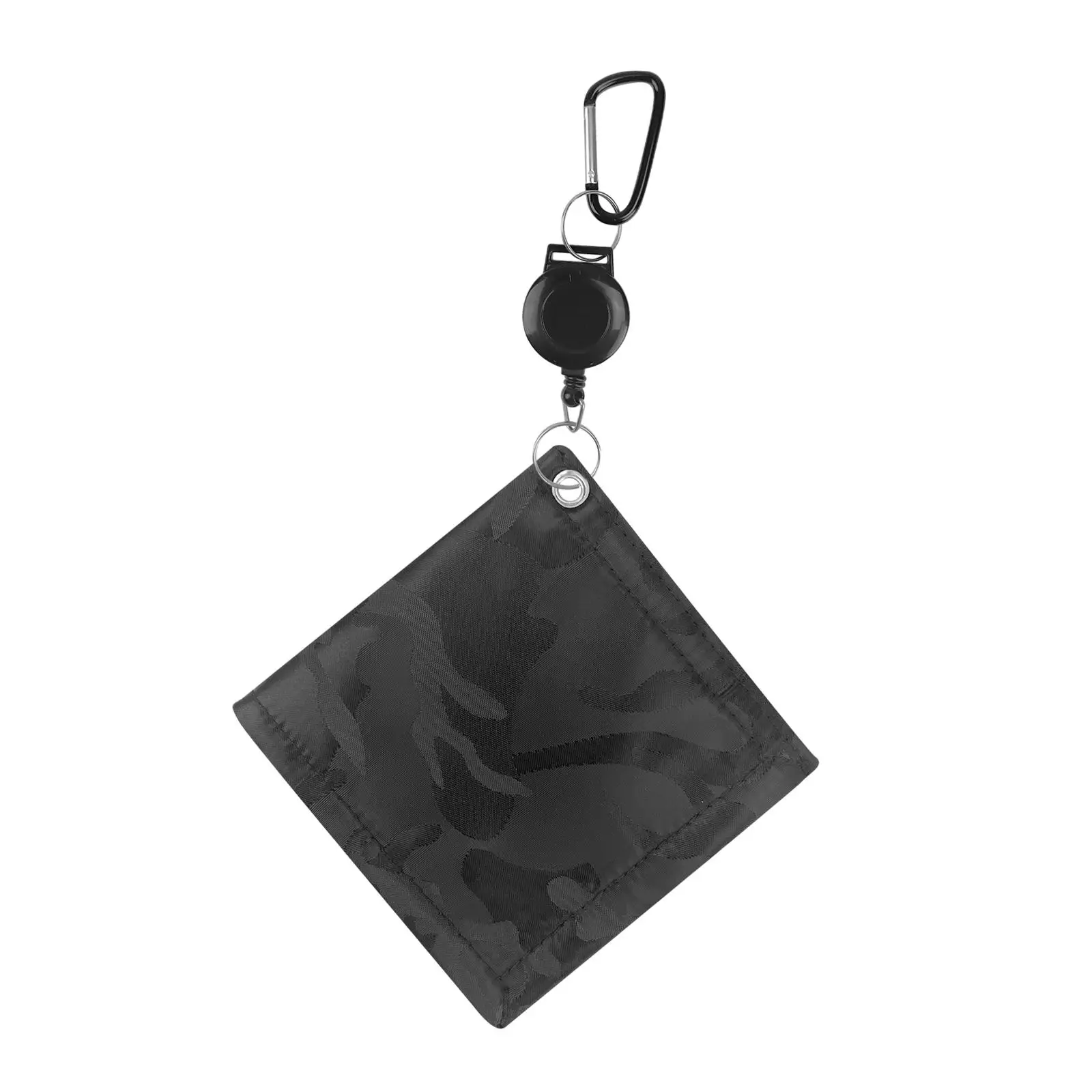 Golf Ball Cleaning Towel Polyester Outdoor Hanging Keychain Buckle Reusable Cloth for Golfers and Athletes