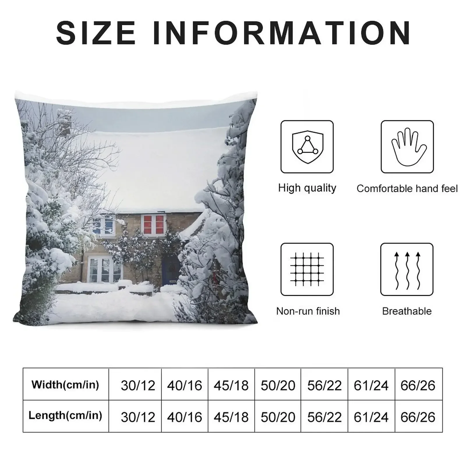 cottage in winter Throw Pillow autumn decoration pillow cover christmas Decorative Cushions For Living Room Pillow Decor