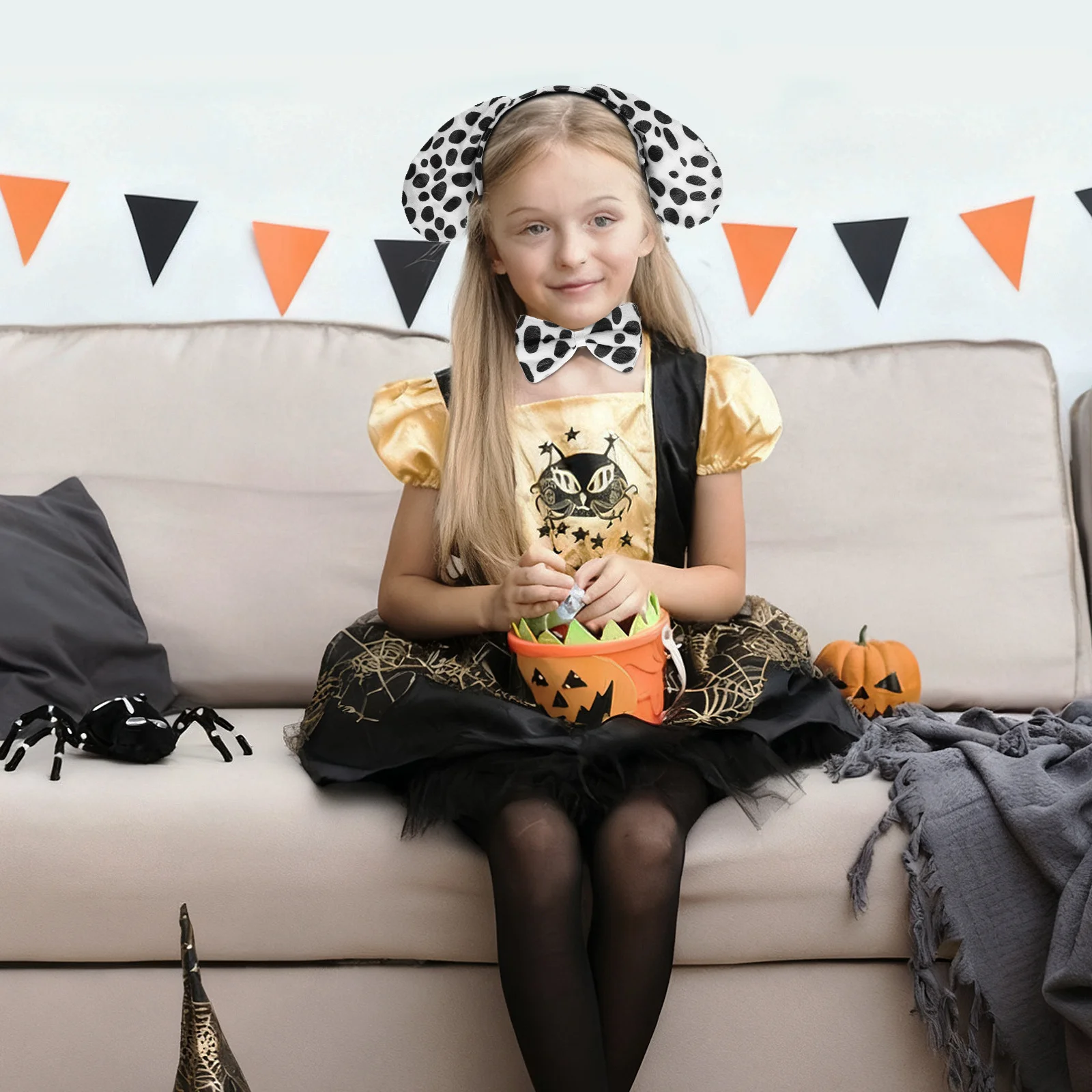 Ensemble de 2 costumes, accessoire de fête sur le thème des animaux de compagnie, Cosplay d'halloween pour adultes, cerceau pour cheveux, nœud papillon, décor de queue