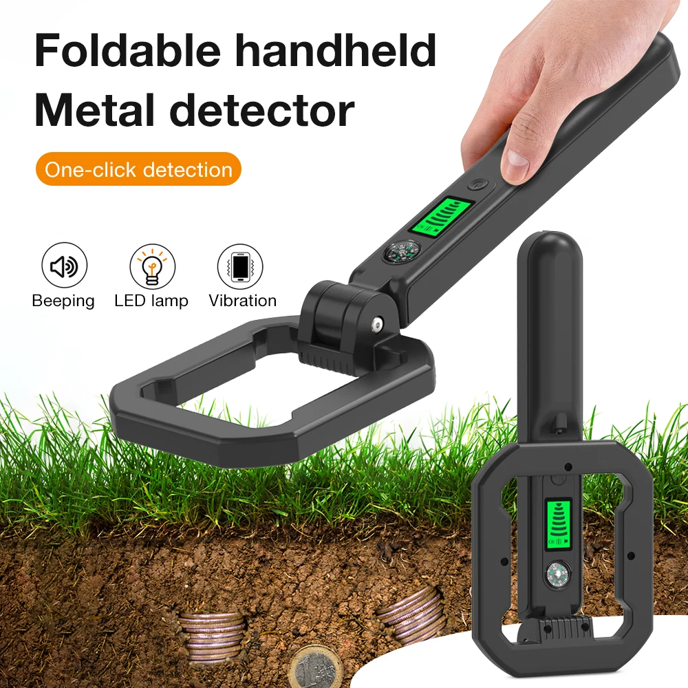Handheld Metal Detector Treasure Hunter All Metal Discrimination Pin-point  Underground Search Gold Coin Hunting Tools