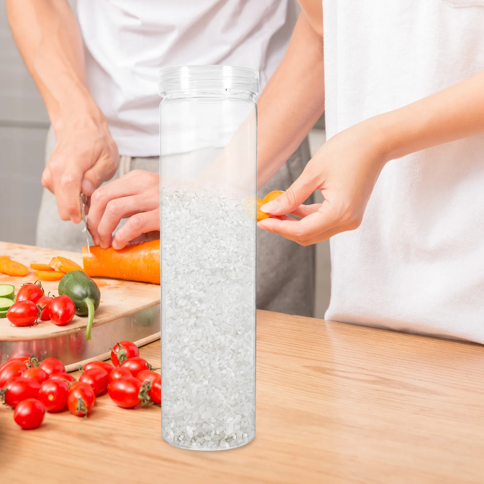 3Pcs Storage Jars Airtight Plastic Containers Kitchen Pantry Containers for Nuts Grains Sugar Cereal Storage Empty Plastic Jars