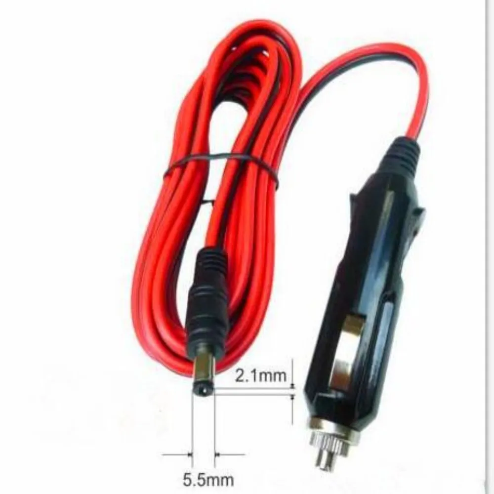 

New 12V 5A DC Car Cigarette Lighter Charger With Fuse, Universal Power Adapter DC Plug 5.5x2.1mm Cable 1.2m