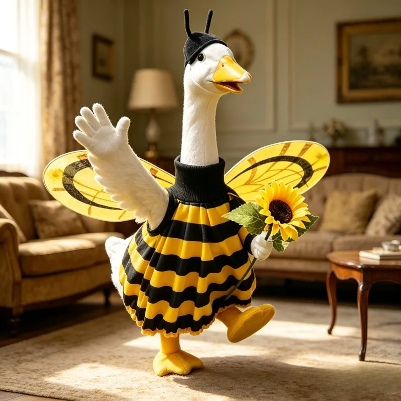 Photo Booth Prop Bee & Ladybug Goose Costume Insect Attire Lawn Statue Great for Spring Garden Party Yard Decor Exclude Goose