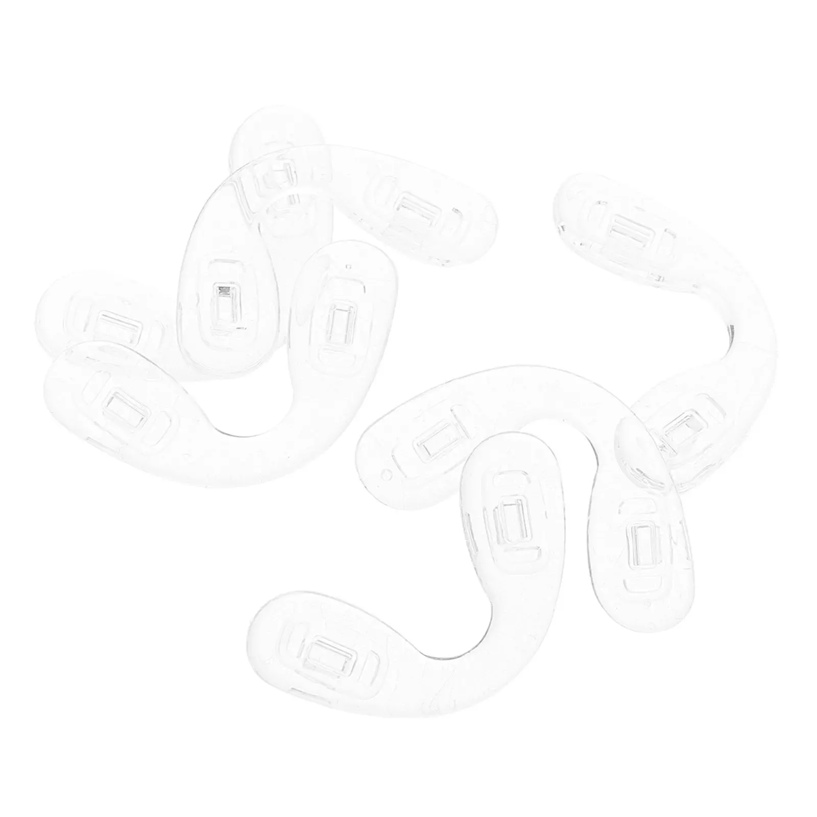 

6Pcs U Shaped Silicone Nose Pads Transparent Eyeglass Bridge Cushions Soft Skin Friendly for Long Term Comfortable Use