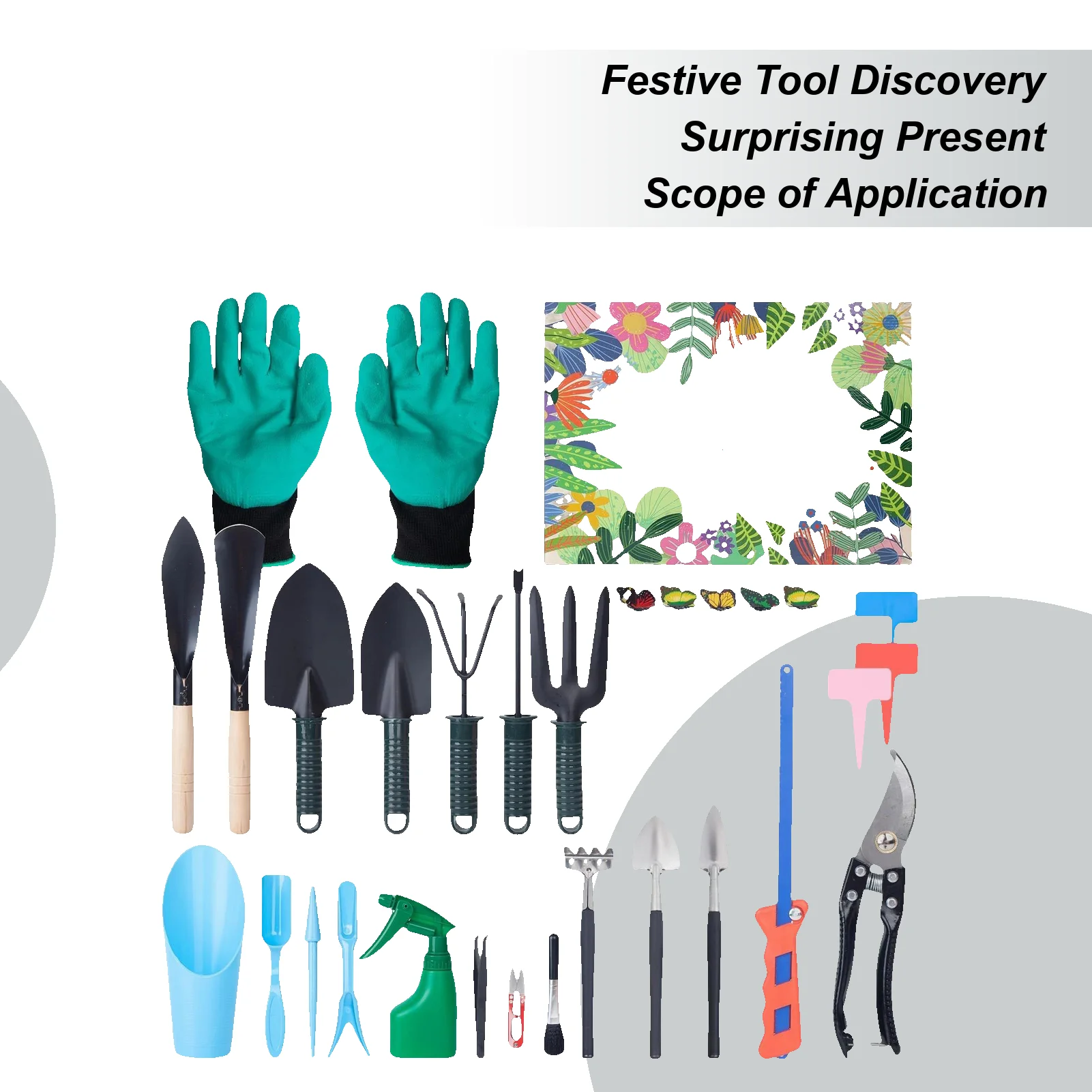 

Календарь обратного отсчета, практичный 24-дневный набор инструментов, набор инструментов для садовников для женщин, мам, садоводства, сада, на открытом воздухе, в помещении, дома, лужайки