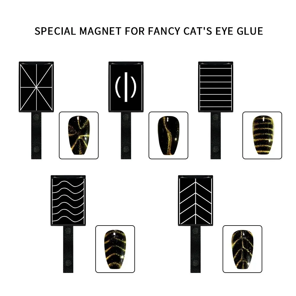 5pcs Magnet Stick Wand For 3D Magnetic Cat Eye Gel, Magic Nail Art Manicure Tool, UV Gel Magnet Stick Manicure Nail Art Tools