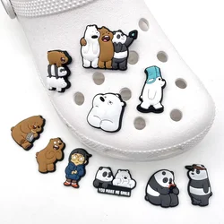 Pantoufles de dessin animé We Bare Bear pour enfants, chaussures en PVC, grizzly KrasnoIceIceBear, décoration souvenir, cadeaux de fête de Noël, chaud, Kawaii, 2024