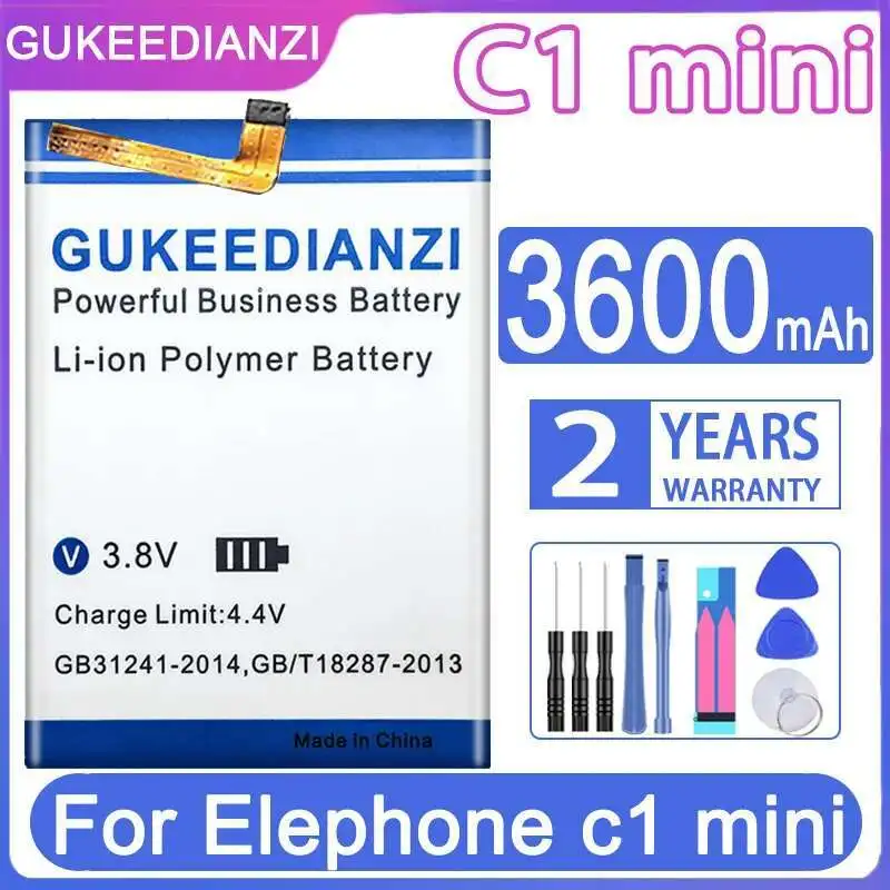

Mobile Phone Battery For Elephone C1 Mini Reliable Power Supply 3600Mah