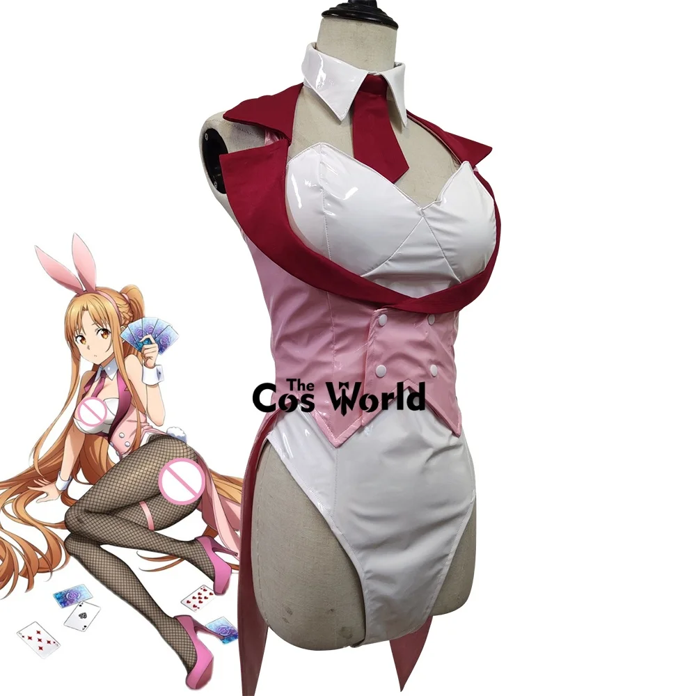 

SAO Asuna Yuuki Sinon Asada Alice Zuberg Silica Leafa Rabbit Bunny Girl Uniform Outfits Customizable Anime Cosplay Costumes