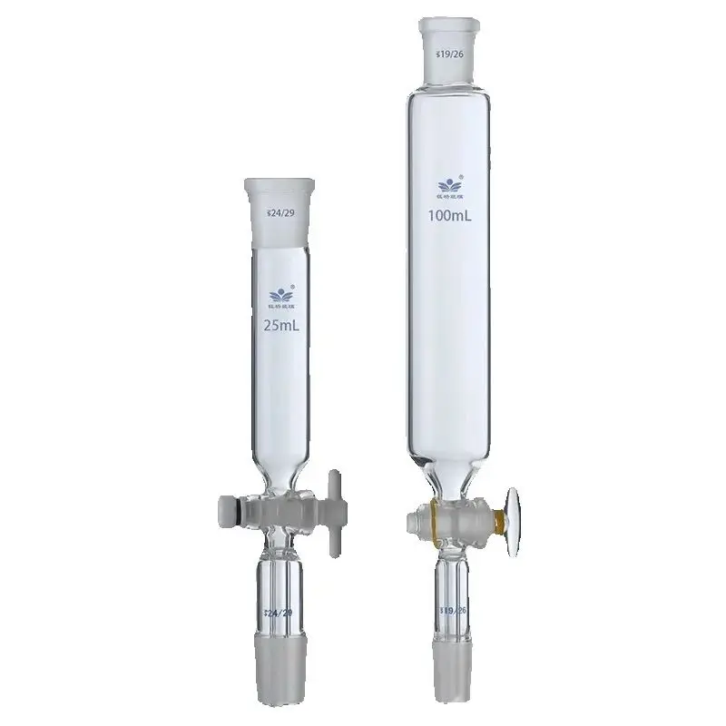 1pc 10ml-1000ml Lab Borosilicate Glass Cylindrical Separatory Funnel for Chemical Experiments