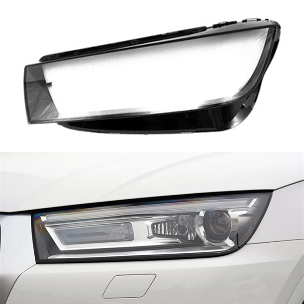 

For Audi Q5L 2018-2020 Front Headlamps Cover Headlights Lens Transparent Lampshade Plexiglass Shell Replace Housing