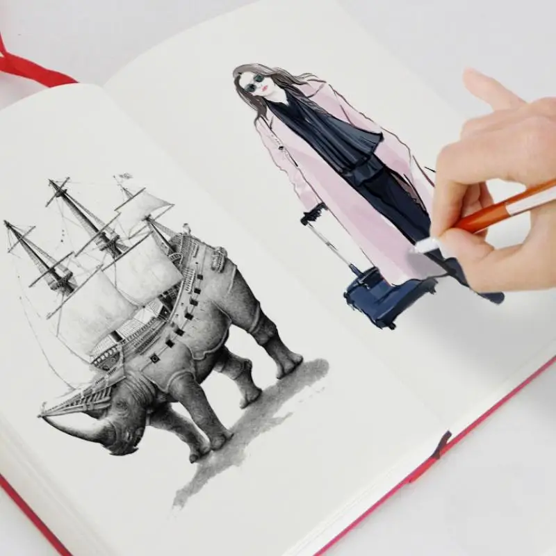 640 صفحة خط أفقي/شبكة/فراغ سميكة دفتر أعمال A4/A5 مدرسة مقاوم للماء الجلود مكتب القرطاسية دفتر مذكرات