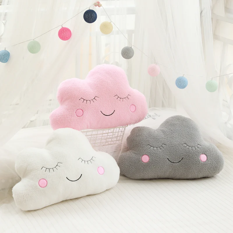 Kids Room Decor Sofa Cushion Decorative Pillows Baby Decoration Infant Sleeper Cloud Plush Toy Sleeping Pillow