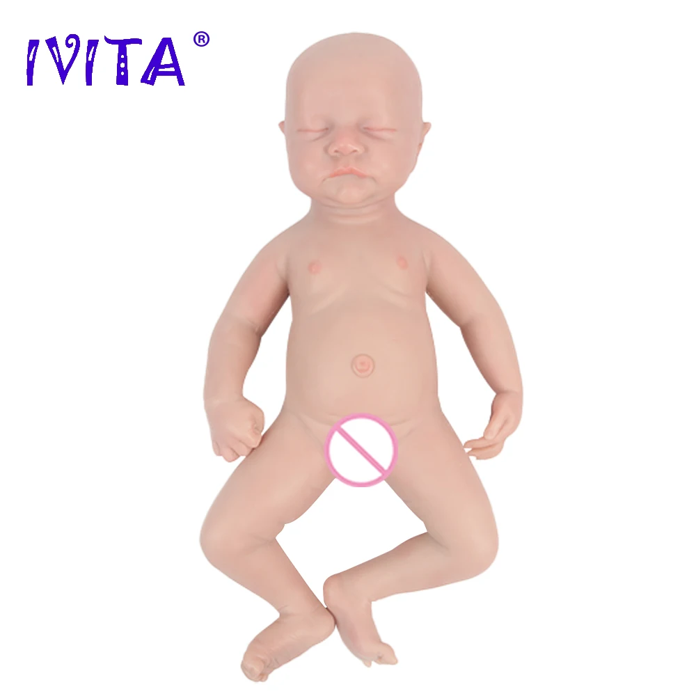 IVITA WB1548 16.92inch 2189g 100% Full Body Silicone Reborn Levi Doll Realistic Soft Baby Dolls with Clothes for Children Toys