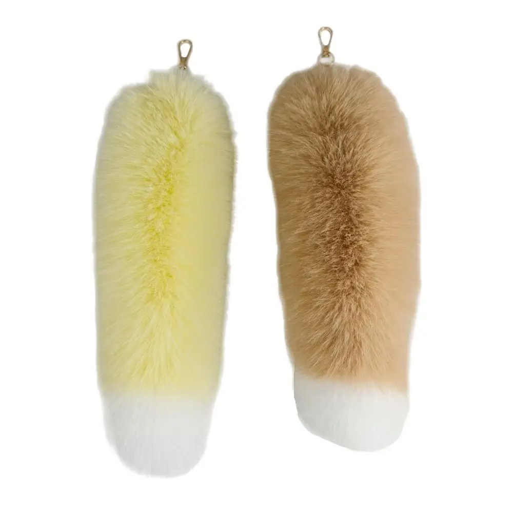 لطيف ضخمة رقيق فو الفراء الثعلب الذيل المفاتيح لينة الدافئة الفراء قلادة سماكة الثعلب الفراء كيرينغ ملحق هدية #5