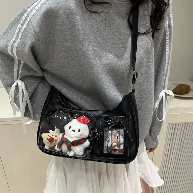 Y2k Harajuku Shoulder Bag Women Korean Transparent Ita Bag School