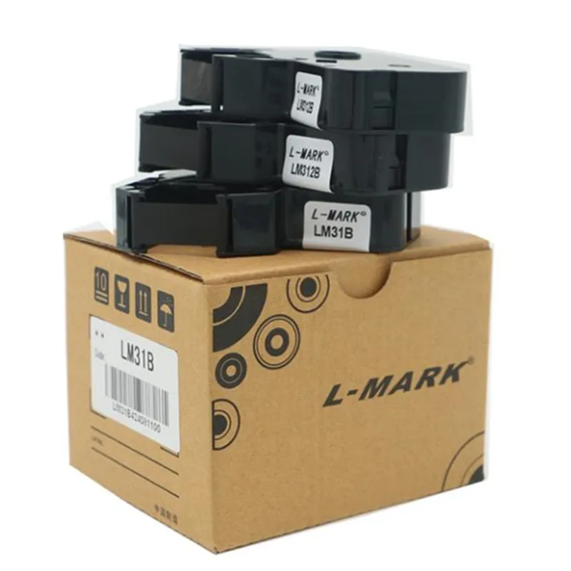 ink ribbon cassette lm631b lm55b lk-100b lm33b lm31b lm312b black cartridge for Cable ID Printer lk-320,lk-340p,lk-350,lk-360