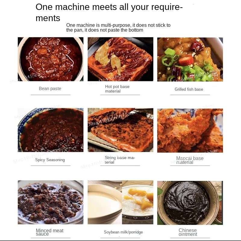 

360° Automatic Commercial Stir Fry Machine – Stainless Steel Bucket Mixer, 220V for Sauce Pot Cooking