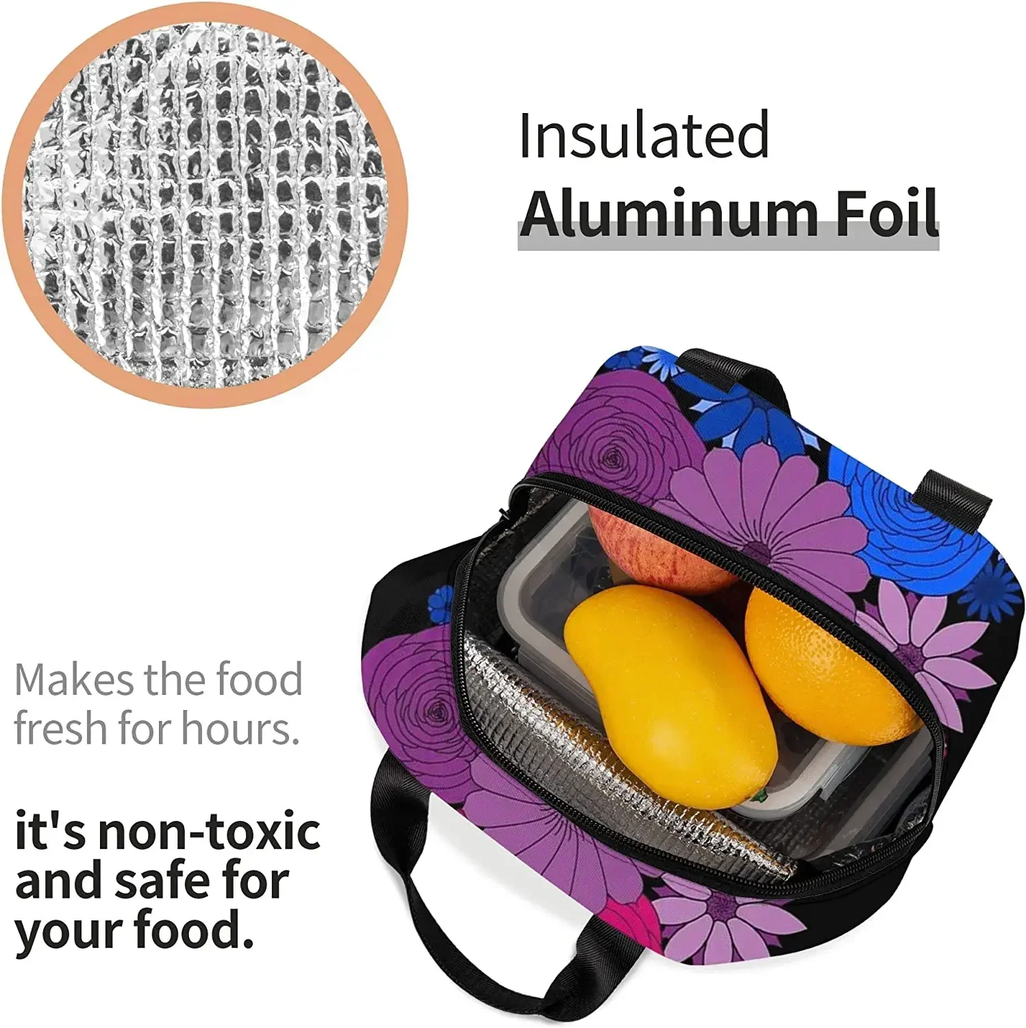 LGBT مثليه مثلي الجنس ثنائي الجنس المتحولين جنسيا فخر الحب هو الحب الملونة زهرة الغداء حقيبة المرأة برودة حمل حقيبة معزول علب الاغذية