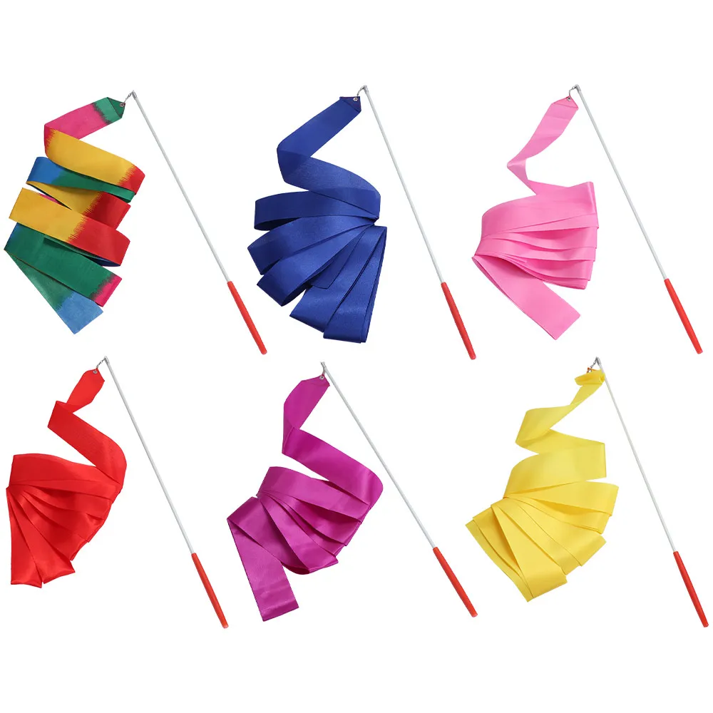 Adult Sports Professional Art Ballet Gymnastic 4M Ballet Streamer Props Dance Stick Gymnastics Ribbons