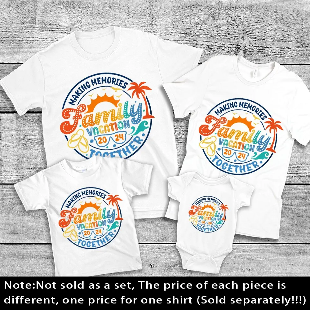 Family Vacation 2024 Making Memories Together Matching Shirts Family Vacation Shirt Daddy Mommy Baby and Kid Beach Trip Tee