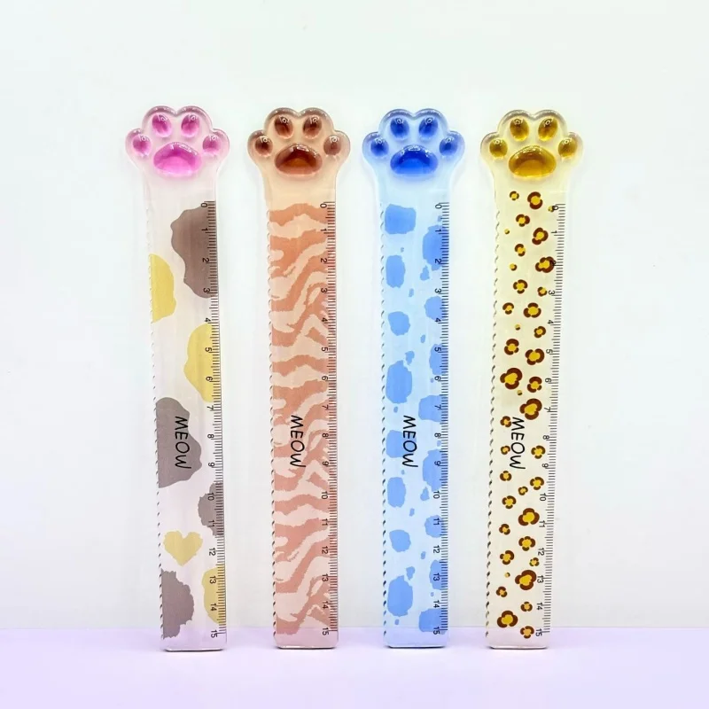40pcs-lot-dessin-anime-chat-patte-regle-mignon-signet-mesure-dessin-outil-cadeau-promotionnel-fournitures-scolaires