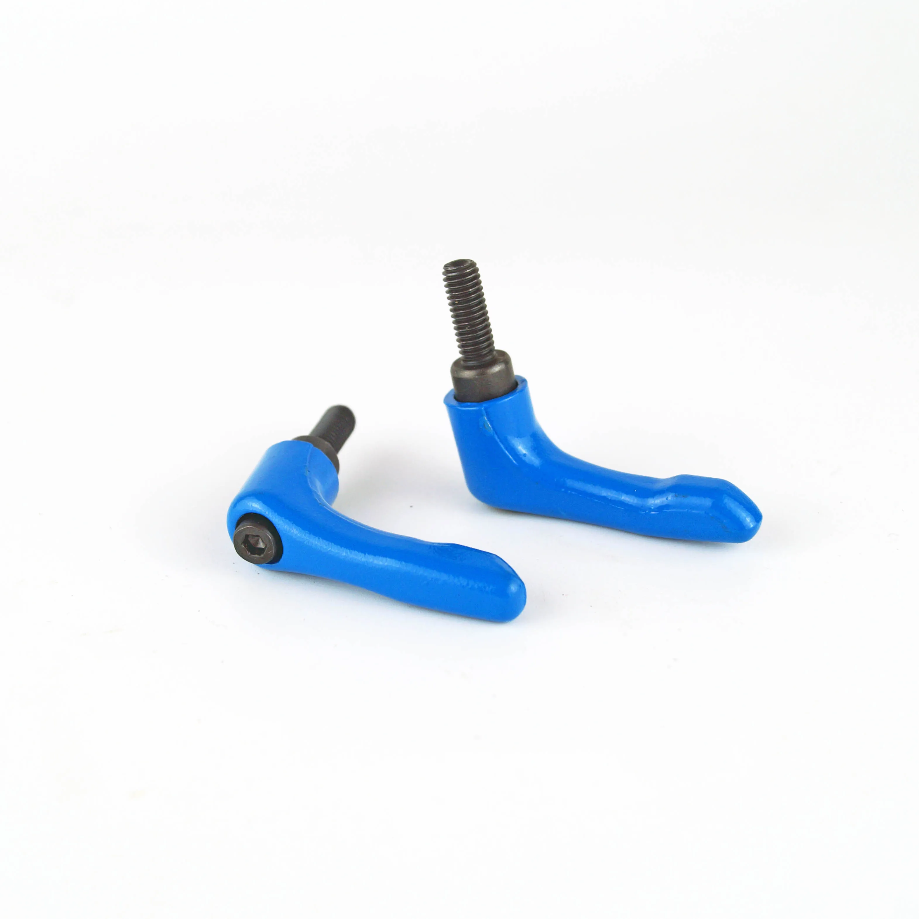 M5 M6  Solid Adjustable handle clamping lever arms tension levers blue color