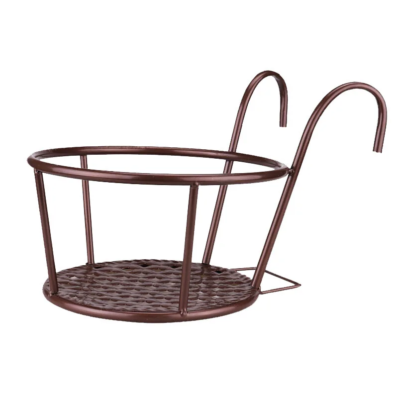 #Balcony Flower Rack Household Outdoor Hanging Flower Pot Holder Railing Succulent Pothos Indoor Storage Shelf Durable