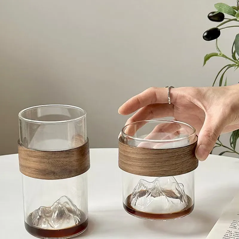 

Japanese-style Glass Retro Ethnic Wind High Temperature Heat Resistant Mount Fuji Tea Cup Home Snow Mountain Cup Coffee Cup
