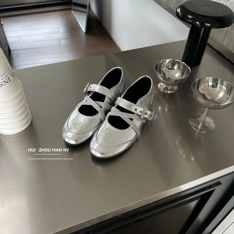 

New Women's Mary Jane Shoes Exquisite Ballet Casual Shoes for Woman Fashion Round Head Flat Shoe Designer Shoes Zapatos De Mujer