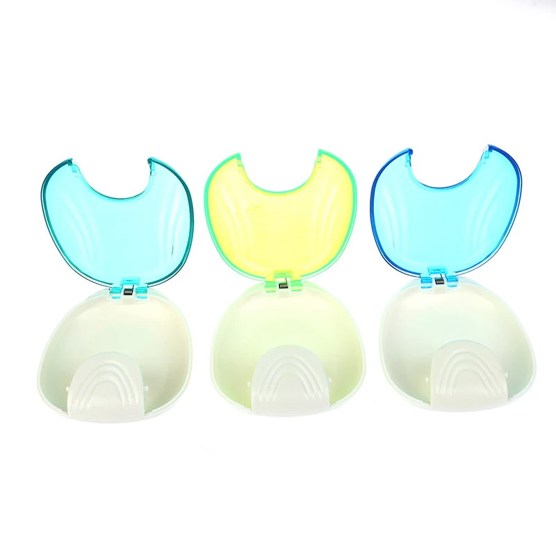 1PC Press-to-Open Dental Retainer Denture Storage Box Partial Denture Case Orthodontic Small Teeth Box Travel Outdoor Boxes