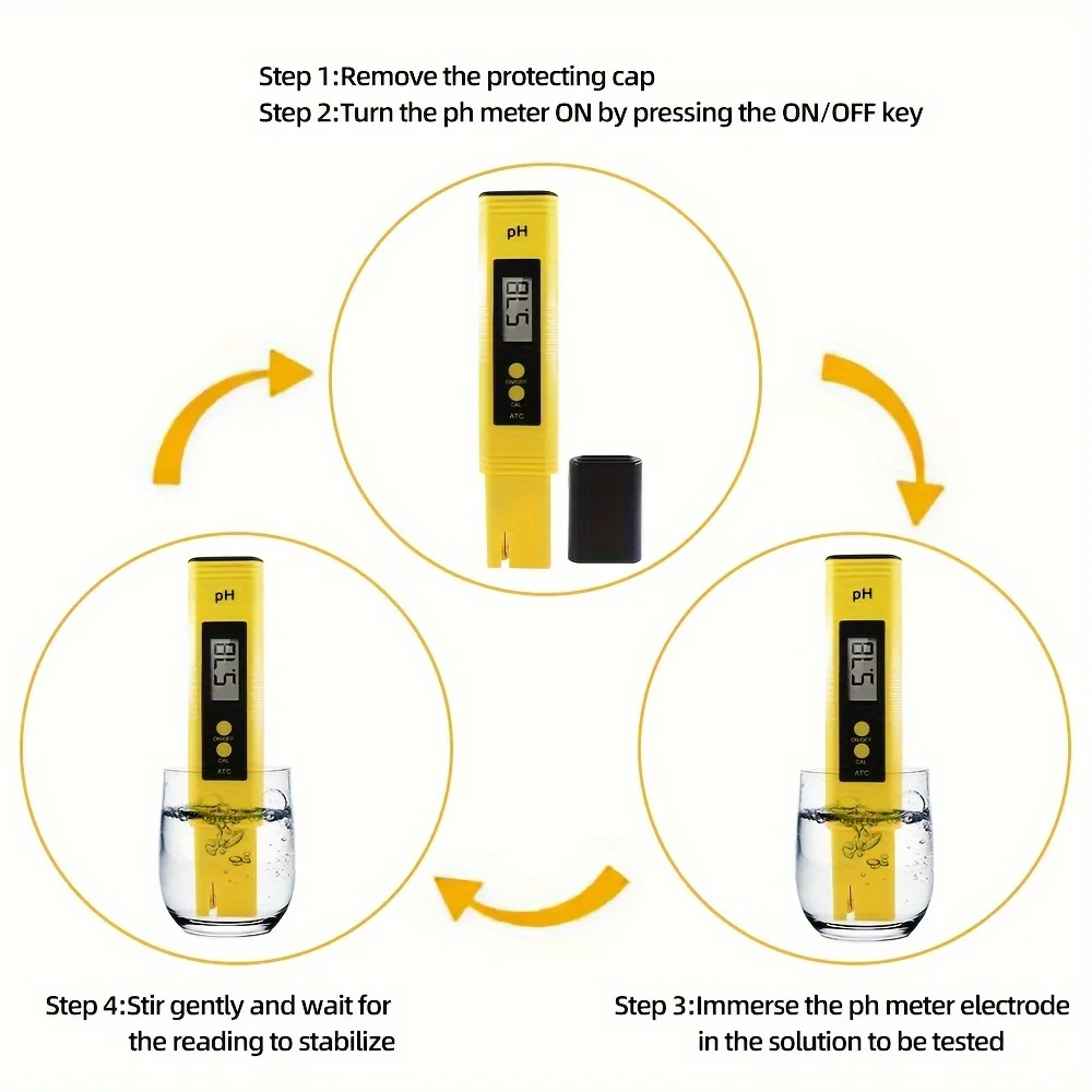 Cyfrowy miernik PH Pen Tester jakości wody Dokładność 0,01 Akwarium Woda w basenie Wino 0-999 ppm Automatyczna kalibracja moczu Ekran LCD