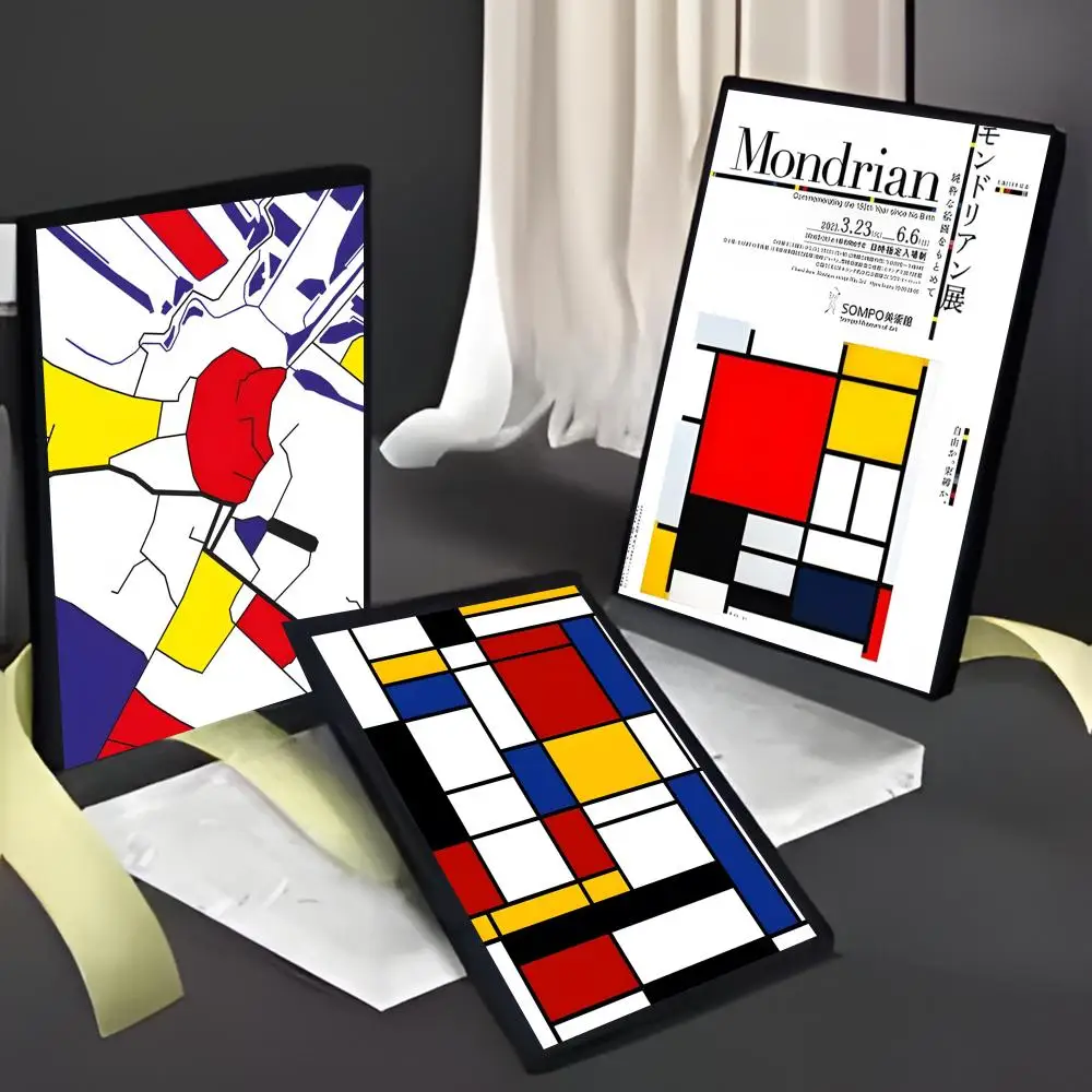 Abstract Art Geometric painter P-Piet M-Mondrian Poster American Film Mural Home Childrens Room Wall Decor Print