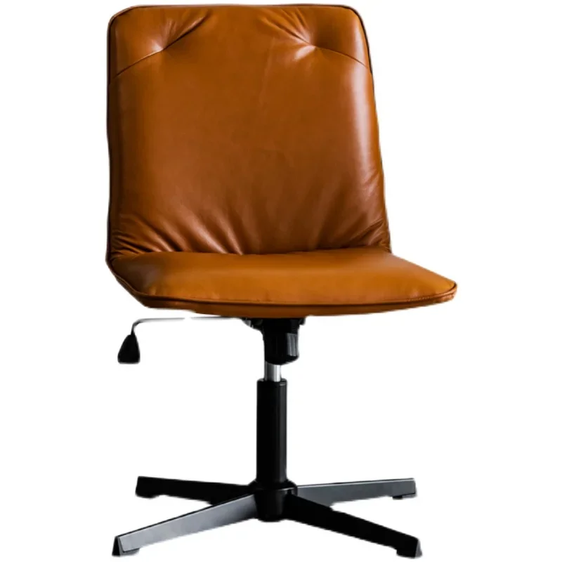 كرسي مكتب من جلد البقر بتصميم كرسي مكتب فاخر عتيق كرسي دوار بسيط للدراسة غير تقليدي جمال كسول أثاث عصري غير تقليدي