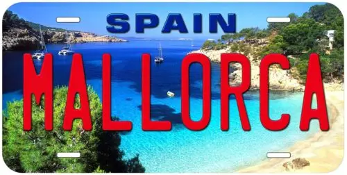 Mallorca España Novedad Placa de matrícula de coche de aluminio
