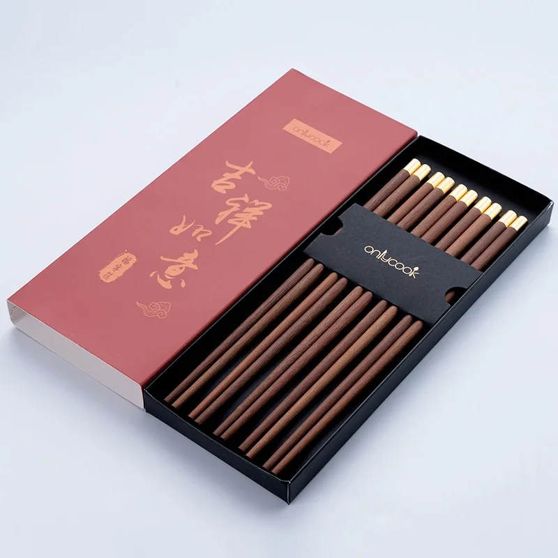 

Household Rosewood Wooden Chopsticks Set Solid Wood Chopsticks Wooden Chopsticks Japanese Wooden Tableware Red