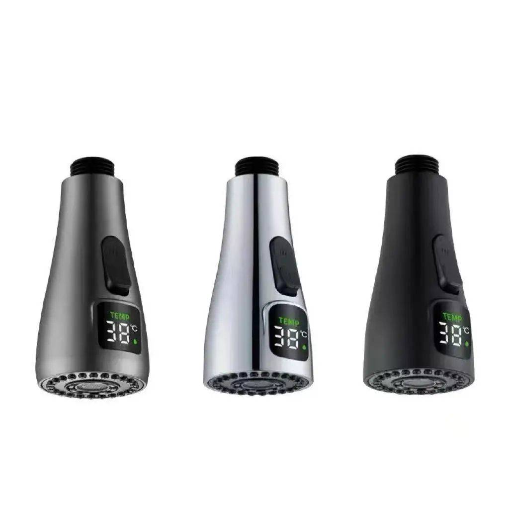 

Kitchen Faucet Sprayer Nozzle Pull Out Sink Water Tap LED Digital Display Nozzle Water Saving Bathroom Basin Spray Head