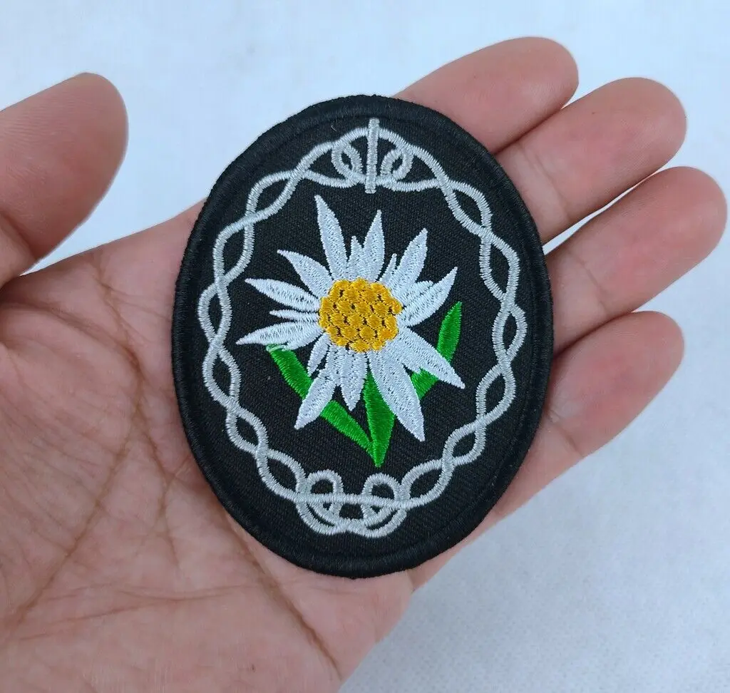 الحرب العالمية الثانية الألمانية WH هير القوات الجبلية إديلويس كم شارة التصحيح الحديد على/خياطة على