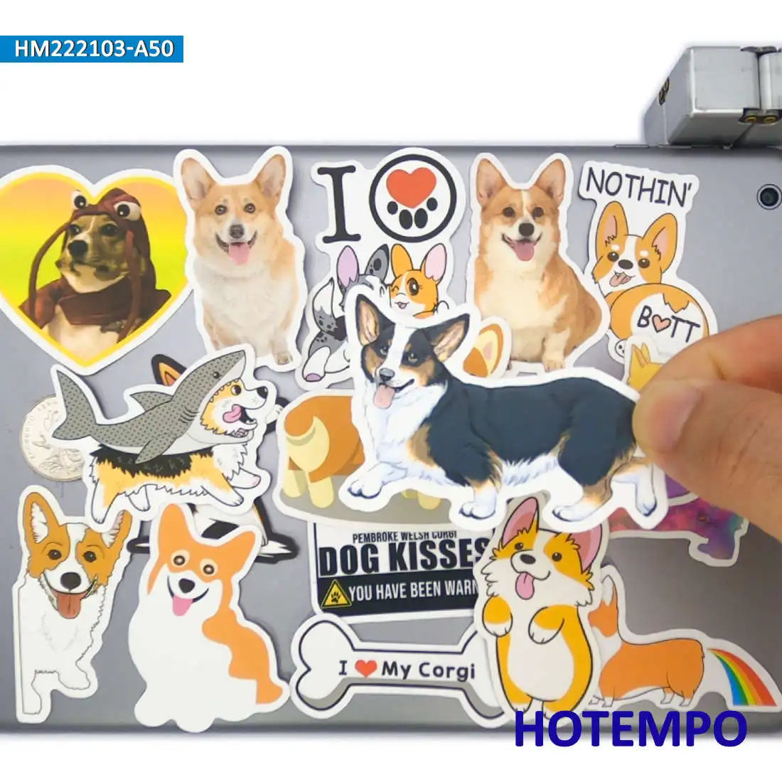 50Pieces Cute Welsh Corgi Pembroke Cartoon Dog Funny Animal Graffiti Stickers for Notebook Guitar Phone Laptop Bike Car Sticker