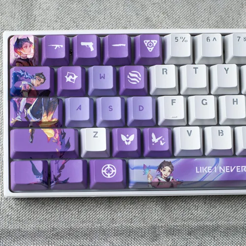 Imagen 2 del producto Valorant-Juego de 29 teclas, teclas de juego de regalo, subteclas de tinte pbt para teclados mecánicos