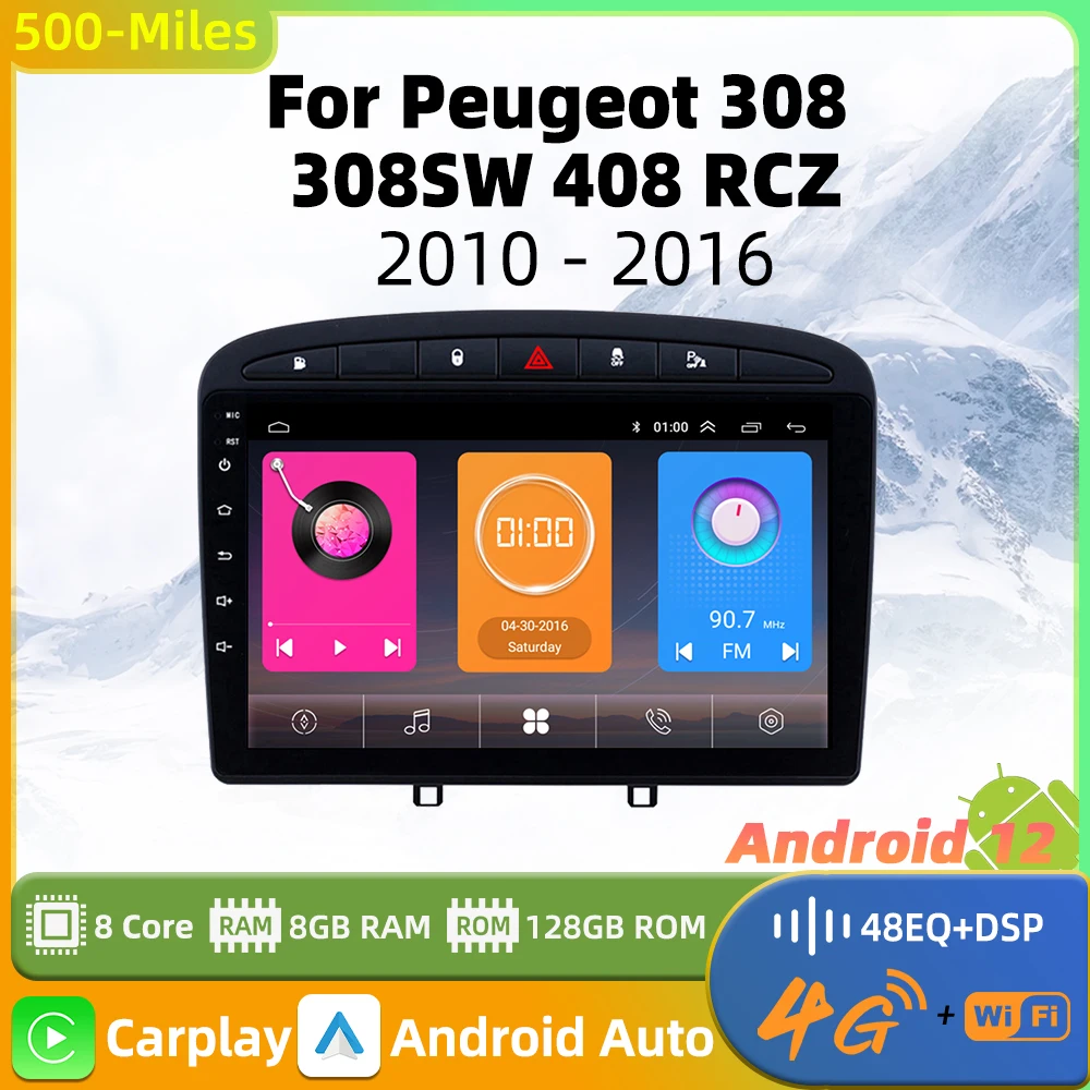 

Android Car Stereo 2 Din Radio for Peugeot 308 308SW 408 RCZ 2010-2016 Car Gps Navigation Car Multimedia Player Autoradio Audio