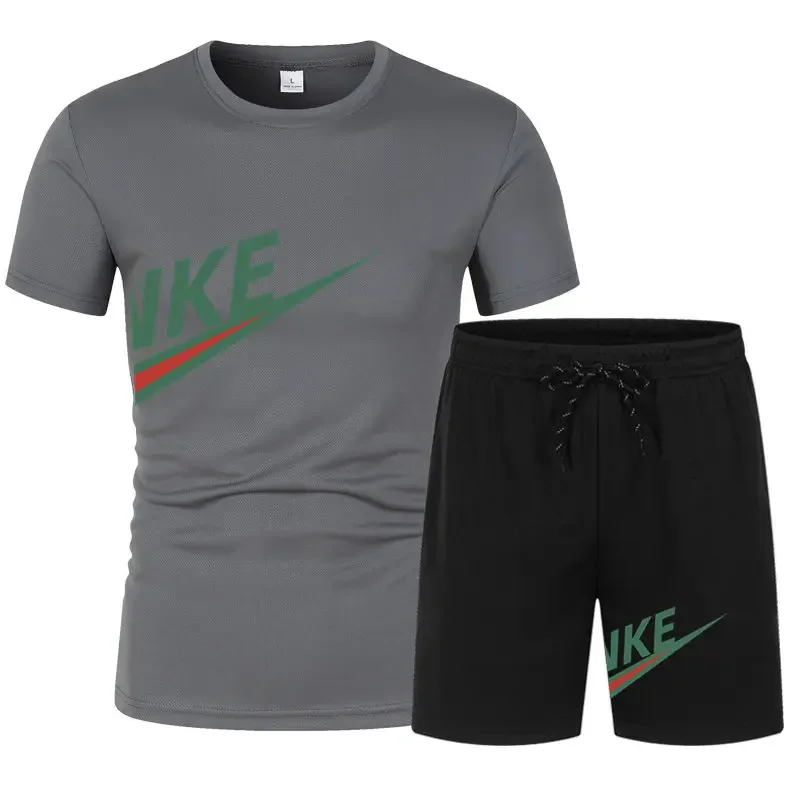 2024 neue Herren Sommer zweiteilige Sportswear Mesh T-Shirt Shorts Modemarke Jogging Designer Kleidung 2 Sets