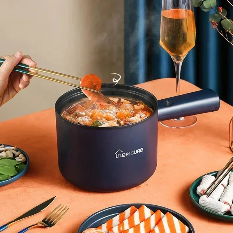 18l-ノンスティックポータブル多機能電気鍋、取り外し可能なベース付き、家庭用および学生寮の調理に最適